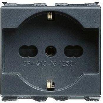 Conector de Tomacorriente Gewiss GW30212 en Negro