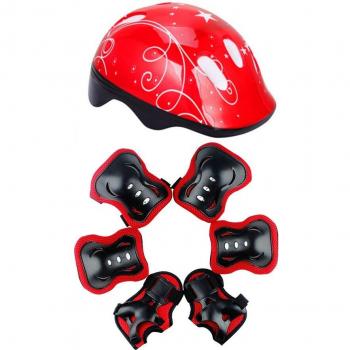 Equipo de protección bicicleta niño (casco + rodilleras)