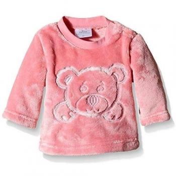 Twins in Fleece-Qualität mit Bärchen-Stickerei - suéter Bebé-Niños, Rosa