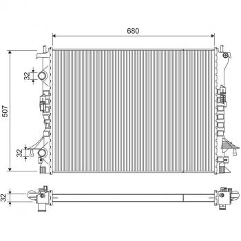 Radiador motor VALEO 701240 - Sistema de refrigeración