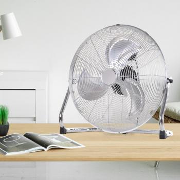 HOMCOM 100W Silver Floor Fan