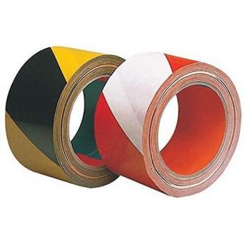 Ruban de signalisation PVC rouge/blanc – 66 m long, 60 mm large – Code 793334
