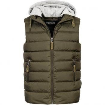 Steppweste INDICODE “Gibbs” – Herren, Größe XL, Farbcode Army, Web‑Material
