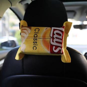 Dispensador de pañuelos en forma de papas fritas