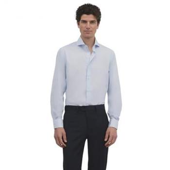 Silbon Camisa de Rayas Celestes: Corte Moderno