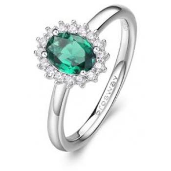 Brosway Fancy Life Grüner Ring aus 925 Silber FLG71 - Größe: 52 mm