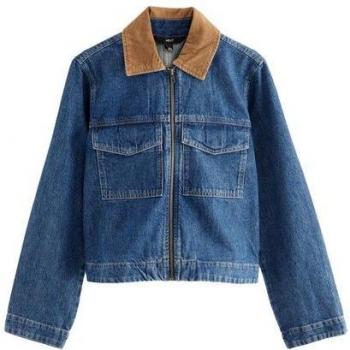 Veste en coton bleu moyen Next Clean avec zip