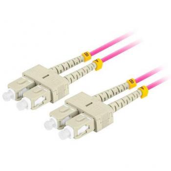 Cavo Lanberg Fibra Ottica SC 1 m, Categoria 8.1, Adattatore di Rete
