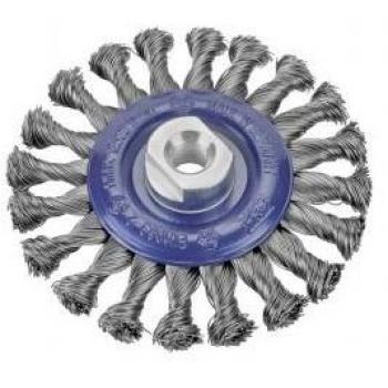 Osborn 2102611151 cepillos circulares de alambre trenzado con espiga 6 mm vastago acero tipo 050 mm diametro alambre 15000 rpm 100 mm d x 11 mm e set de 12