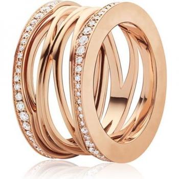 High-End Hollow Diamond Spring Cylinder Ring in 925 Silver