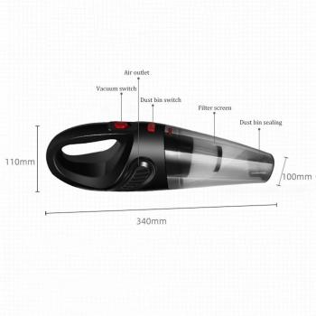 Wiederaufladbarer 120W Auto Staubsauger mit USB