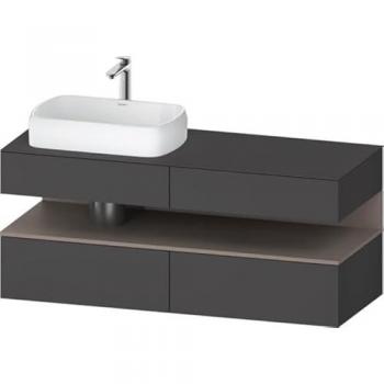 Qatego Meuble sous-lavabo 140x55x60 cm, blanc mat