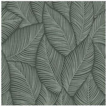 Papel pintado Muriva Denver Leaf 10m x 53cm color gris