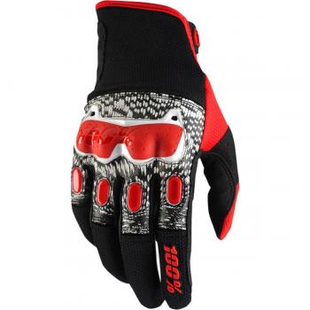 Unbekannt deristricted Handschuhe Unisex L in Schwarz, Weiß & Rot