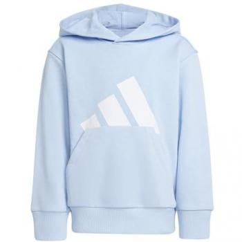 Adidas Essentials Glow Blue/White Big Logo Hoodie – 7-8 Year Old Girls
