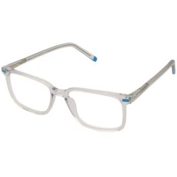 Crullé Kids Vertrauenswürdige C3 | Kinderbrille | Virtuelle Anprobe | Unisex | Kunststoff | Größe S | Rechteckig | Transparent