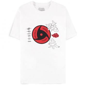 Naruto Akatsuki Symbols T-Shirt White Size L 100% Cotton