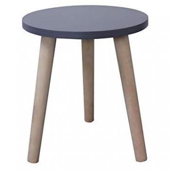 MOBILI REBECCA Tavolino Basso Moderno Grigio Mdf Paulownia 39x34x34