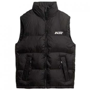 Chaleco Técnico Superdry Hombre – Negro con Refuerzo de Almohadilla