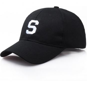 Embroidered S Sun Hat - Adjustable Streetwear Baseball Cap for Men and Women BA05