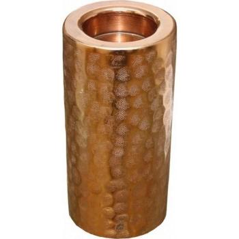 Prunkvoller Aluminium-Kerzenleuchter in Kupfer, H 26 cm