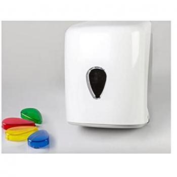 Dispensador de papel secamanos Dahi con mecha ABS blanco 321x207x220 mm A4030AGB