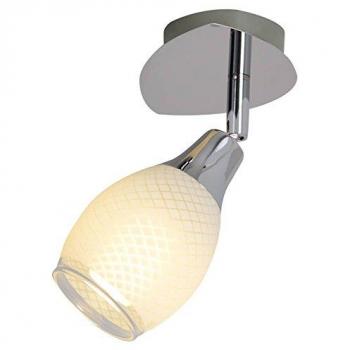 Näve Rom LED Wandleuchte in Chrom/Weiß