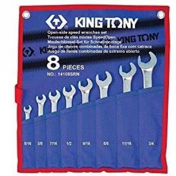 Set de clés mixtes SpeedOpen 8 pouces King Tony