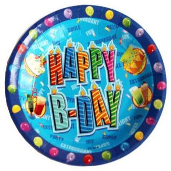 Plaque de fête 7 jetable pour enfants