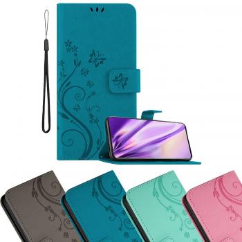 Funda Protectora Turquesa con Diseño Floral para Galaxy S20