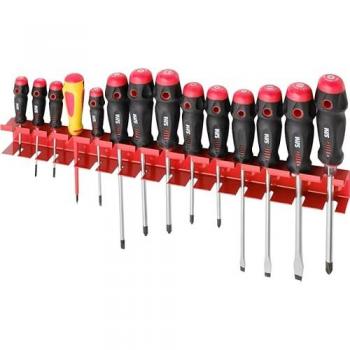 SAM OUTILLAGE Schraubendreher-Set 14 Stück mit Halter