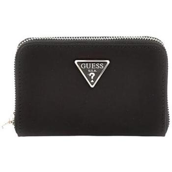 Guess Eco Gemma Black Zip Around Wallet Size: One Size, Colour: Black