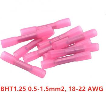 Conectores de cable aislados termorretráctiles a tope, impermeables, en colores rojo, azul y amarillo, tamaños BHT0.5, BHT1.25, BHT2 y BHT5, 50 piezas