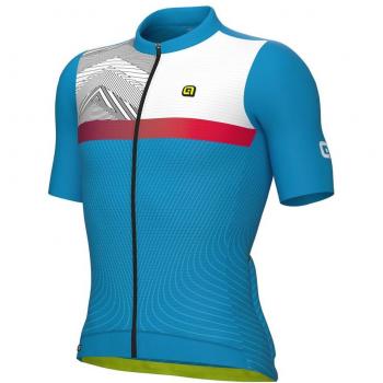 Maglia ALÉ PRS Zig Zag Short Sleeve Blue Sky White Pink M