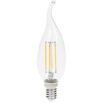 Prolite Candle LED Light Bulb E14 4W (30W Eqv) Warm White Flame Tip Clear