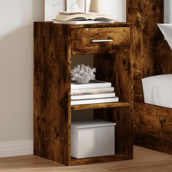 Elegant Smoked Oak Nightstands - 2 pcs 35x34x65 cm