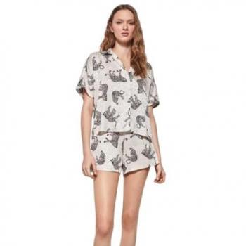 Gisela Jagua Print Shorts - Ajustable en Cintura