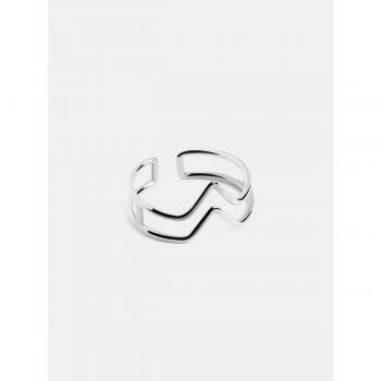 Anillo ajustable Double Peak de plata