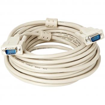 LogiLink CV0028 - Cable VGA de monitor 10m HD DSUB 14-pin (macho/macho, apantallamiento, núcleo de ferrita)