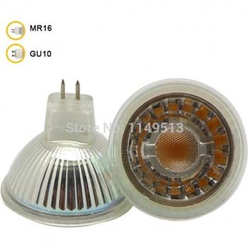 Pack de 2 ampoules LED MR16 3W/5W dimmables en verre, AC/DC12V, GU10, blanc froid