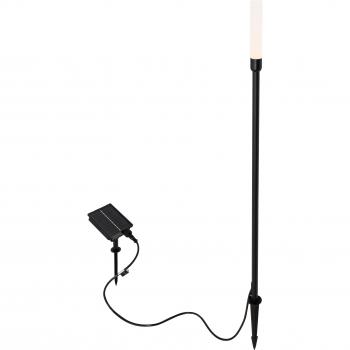 QAZQA Faretto con palo da giardino Barry - Design - Acciaio, Plastico - Nero - Oblungo (non sostituibile) LED Max. 1 x 1.2 Watt