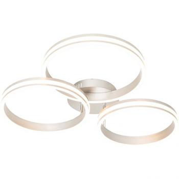 Lampada a soffitto LED Navara in acciaio dimmerabile a 3 luci