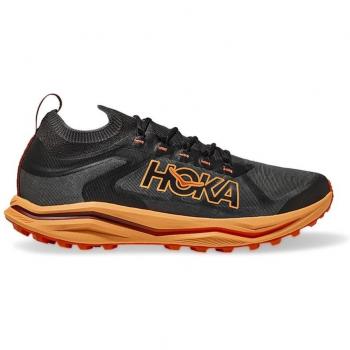 HOKA Zinal 2 Men's Trail Running Shoes Black/Sherbet Size 9.5