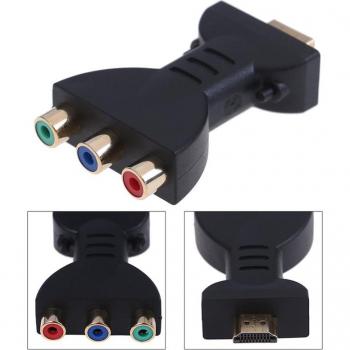 HDMI mannelijke naar 3 RCA RGB video en audio adapter AV converter voor 720p/1080p