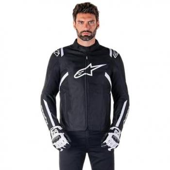 Chaqueta de Moto Alpinestars T-SPS V2 WP Negra y Blanca 4XL