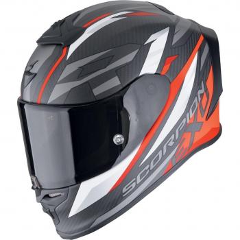 Casco Integral Scorpion EXO R1 Evo Carbon Air Runner Matte Black / Red 2XL