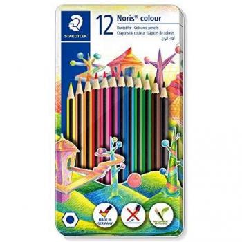 Noris 12‑Pack Color Pencils – Tin of Mixed Hues