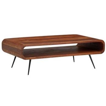 FineBuy Table Basse Bois Massif Sheesham 90x55x30cm