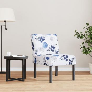 Fauteuil Salon Bleu Tissu Floral Vidaxl 352461