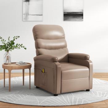Poltrona Relax Reclinável com Massagem em Couro Sintético